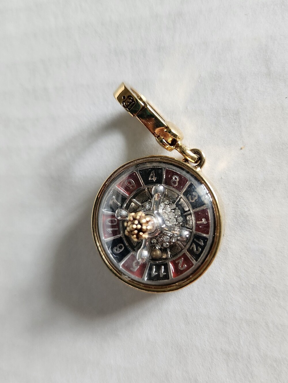Juicy Couture Roulette Wheel Charm 2005 Rare Vintage Y2K Gold Tone - Picture 5 of 13